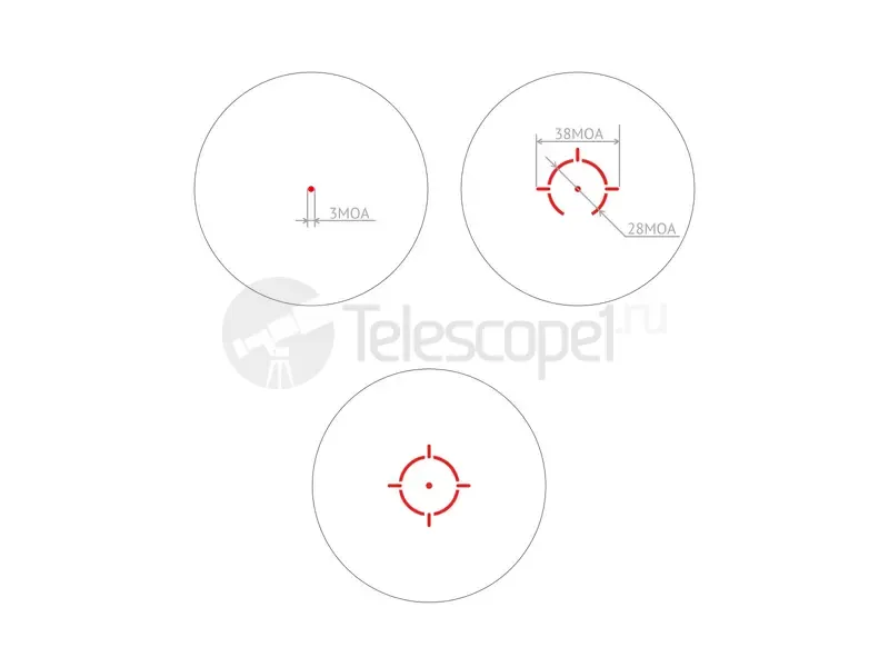 Коллиматорный прицел Veber Wolf Alfa RD1X20MRS mini
