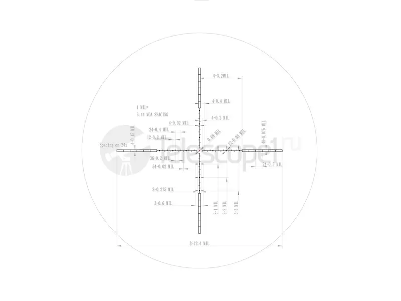 Оптический прицел Veber Пневматика III 6-24X50 SF IR