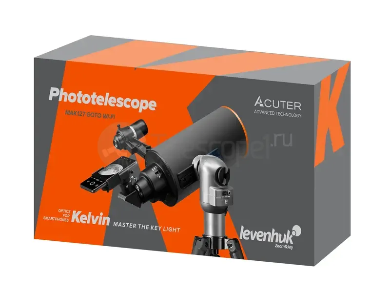 Телескоп Levenhuk Kelvin MAK127 AZ GOTO Wi-Fi