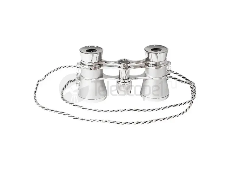 Бинокль Sturman 3x25, серебряный с цепочкой