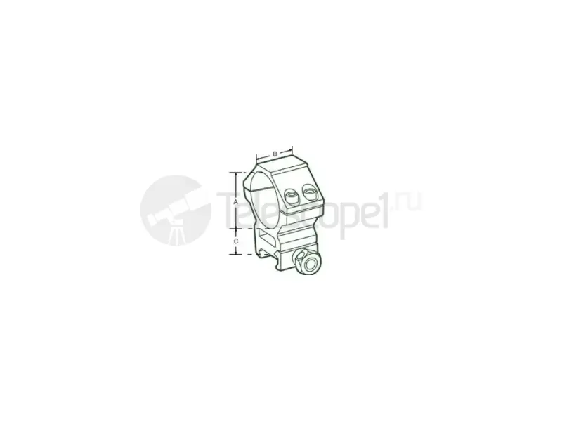 Кольца Leapers AccuShot на weaver, 25.4 мм, низкие (RGWM-25L2)