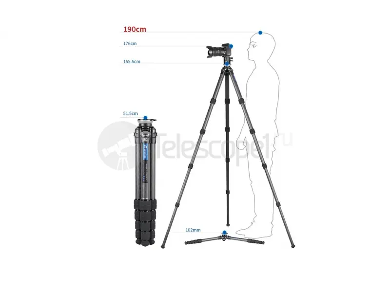 Штатив трипод Leofoto LS-365CEX CARBON (резьба 3/8)