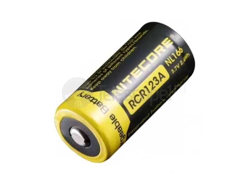 Аккумулятор Nitecore RCR123A/NL166, li-ion, 3.7v, 650mAH