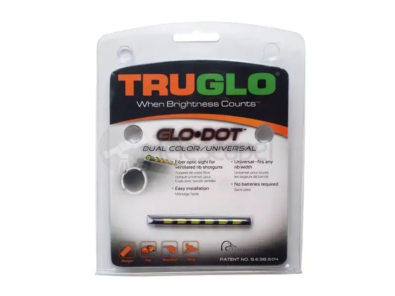 Оптоволоконная мушка Truglo TG90D GLO-DOT двухцветная (зеленая/красная), универсальная