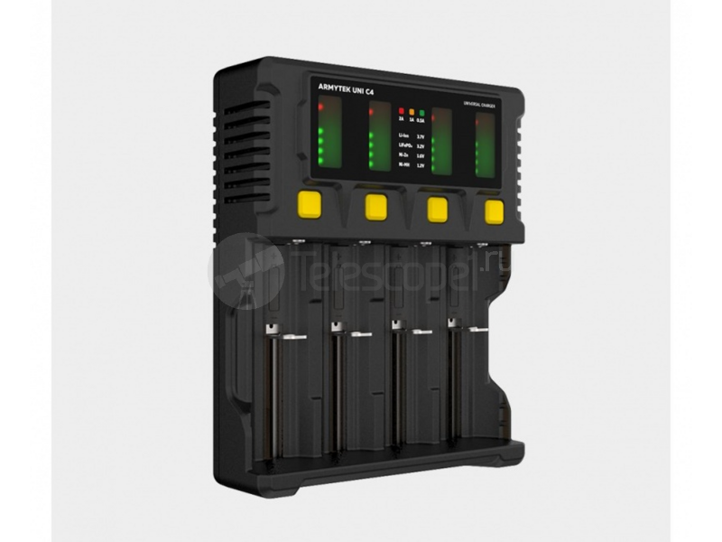 Зарядное устройство Armytek Uni C4 универсальное на 4 аккумулятора