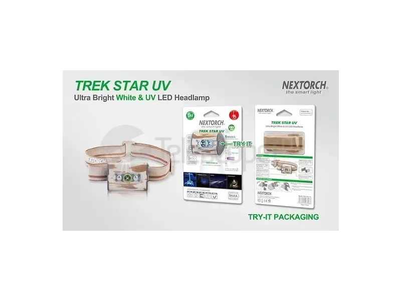 Фонарь Nextorch TREK-STAR налобный, свет белый/ультрафиолет