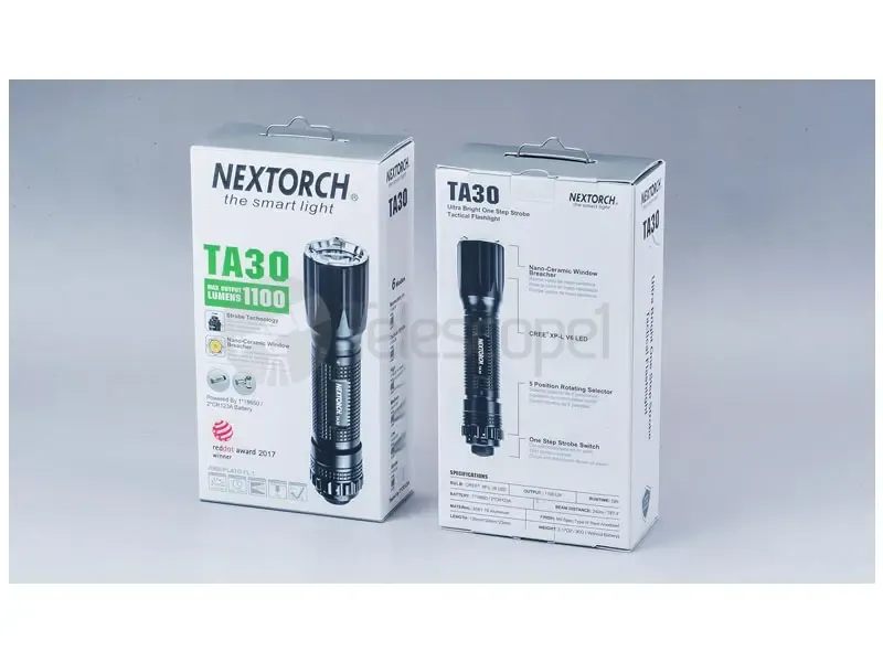 Фонарь Nextorch TA30 тактический, 1300 лм, моментальный стробоскоп