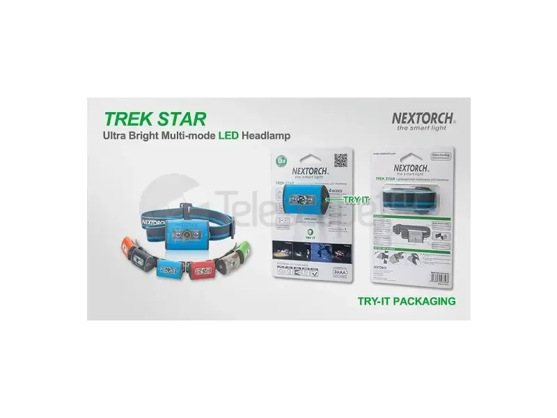 Фонарь Nextorch TREK-STAR налобный, 220 лм, свет белый/красный