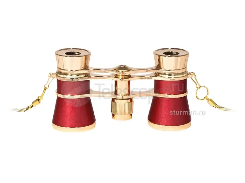 Бинокль Sturman 3x25, красный с цепочкой