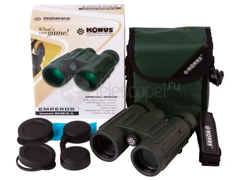 Бинокль Konus Emperor 8x42 WA Green
