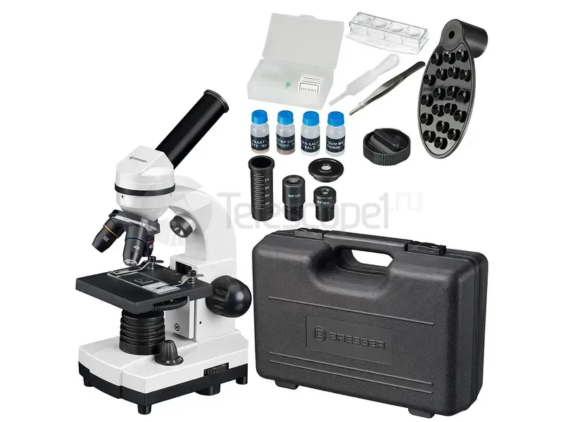 Микроскоп Bresser Junior Biolux SEL 40x-1600x, белый, в кейсе