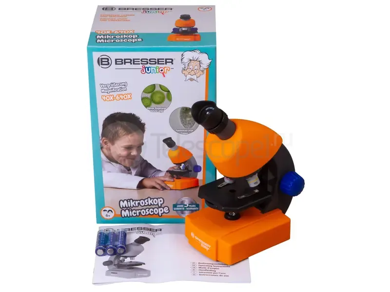 Микроскоп Bresser Junior 40x-640x, оранжевый