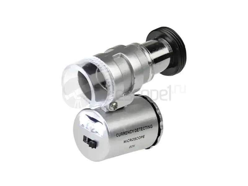 Микроскоп Kromatech 60x мини, с подсветкой (2 LED) и ультрафиолетом (9882)